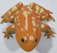 Orange and Yellow Frog 2 1/2" Long Rubber Toy Figure