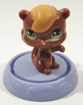 2009 McDonald's Hasbro Littlest Pet Shop #6 Brown Squirrel 2 3/8" Tall Toy Figure