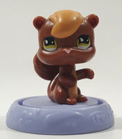 2009 McDonald's Hasbro Littlest Pet Shop #6 Brown Squirrel 2 3/8" Tall Toy Figure