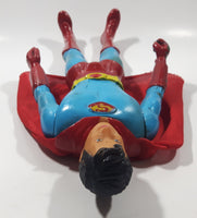 Superman Soft Rubber Head Red Fabric Cape 11" Tall Toy Action Figure