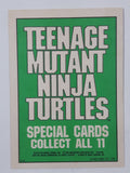 1990 O-Pee-Chee Teenage Mutant Ninja Turtles Special Cards Individual 1-11