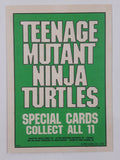 1990 O-Pee-Chee Teenage Mutant Ninja Turtles Special Cards Individual 1-11
