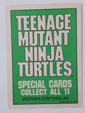 1990 O-Pee-Chee Teenage Mutant Ninja Turtles Special Cards Individual 1-11