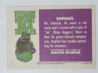 1990 O-Pee-Chee Limited Edition Series Teenage Mutant Ninja Turtles Trading Cards Individual 1-25