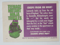 1990 O-Pee-Chee Limited Edition Series Teenage Mutant Ninja Turtles Trading Cards Individual 51-75