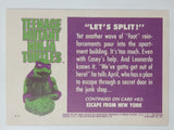 1990 O-Pee-Chee Limited Edition Series Teenage Mutant Ninja Turtles Trading Cards Individual 76-100