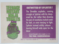 1990 O-Pee-Chee Limited Edition Series Teenage Mutant Ninja Turtles Trading Cards Individual 101-125