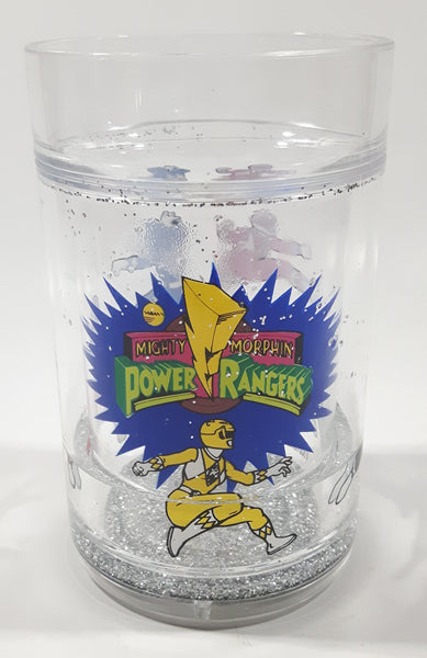 1994 Saban Mighty Morphin Power Rangers Glitter Filled Plastic Tumbler Cup
