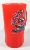Vintage Betras Super Liter Circus Circus Hotel Casino Reno Las Vegas Winner Bright Orange 7" Tall Plastic Mug Cup