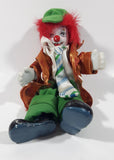 Vintage Clown Wire Poseable 9" Tall Porcelain Doll