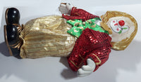 Vintage Collector's Choice Clown in Green Vest Red Jacket Gold Pants and Gold Hat Large 22" Tall Heavy Porcelain Doll