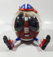 1999 Playmates Ooglies Gridiron Football Shaped 5 1/2" Tall Light Up Eyes Animated Moving Shaking Sound Making Toy Figure