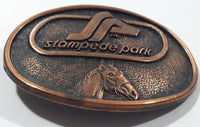 Century Canada Stampede Park 2 1/4" x 3" Copper Metal Belt Buckle