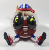 1999 Playmates Ooglies Gridiron Football Shaped 5 1/2" Tall Light Up Eyes Animated Moving Shaking Sound Making Toy Figure