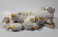 Vintage 1976 Arnel's Lounging Sun Bathing Lady Frog in Bikini and Sunglasses 12" Ceramic Ornament