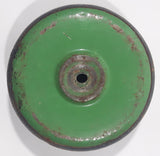 Antique Green Hub White and Black 3" Metal Toy Wheel