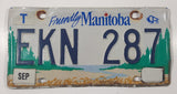 Friendly Manitoba Blue Bison Metal Vehicle License Plate Tag EKN 287