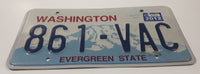 2012 Washington Evergreen State Metal Vehicle License Plate Tag 861 VAC