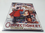 Stewart & Young's High Class Confectionery Glasgow & London Please Everyone 7 3/4" x 11 3/4" Heavy Metal Sign