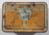 Vintage Edison Mazda Lamps For Your Car The Handy Kit Of Spares Tin Metal Container