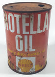 Vintage Shell Rotella S Heavy Duty Motor Oil 5 1/2" Tall One U.S. Quart 0.96 Litres Metal Oil Can