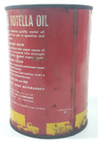 Vintage Shell Rotella S Heavy Duty Motor Oil 5 1/2" Tall One U.S. Quart 0.96 Litres Metal Oil Can