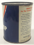 Vintage Gulf Valvetop Oil 4" Tall One U.S. Pint - 0.473 Litre Metal Oil Can