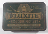 Vintage The Fluxite Soldering Set Tin Metal Container