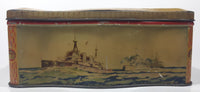 Antique Peek Frean & Co Ltd May 12, 1937 Coronation King George VI Queen Elizabeth The Queen Mother Tall Tin Metal Container