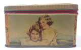 Antique Peek Frean & Co Ltd May 12, 1937 Coronation King George VI Queen Elizabeth The Queen Mother Tall Tin Metal Container