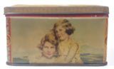 Antique Peek Frean & Co Ltd May 12, 1937 Coronation King George VI Queen Elizabeth The Queen Mother Tall Tin Metal Container