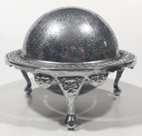 Vintage Silver Plated Dome Roll Top 5 1/4" Diameter Caviar Butter Serving Dish Made in England