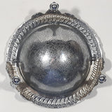 Vintage Silver Plated Dome Roll Top 5 1/4" Diameter Caviar Butter Serving Dish Made in England