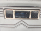 Vintage 1950s SSS Japan Blue Car and Silver Camper Trailer Pressed Steel Friction Toy Car Vehicle