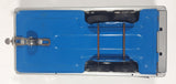 Vintage 1950s SSS Japan Blue Car and Silver Camper Trailer Pressed Steel Friction Toy Car Vehicle