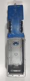 Vintage 1950s SSS Japan Blue Car and Silver Camper Trailer Pressed Steel Friction Toy Car Vehicle