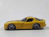 2009 Maisto 1998 Dodge Viper GT2 Yellow With Black Stripes Die Cast Toy Car Vehicle Missing Spoiler