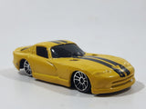 2009 Maisto 1998 Dodge Viper GT2 Yellow With Black Stripes Die Cast Toy Car Vehicle Missing Spoiler