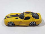 2009 Maisto 1998 Dodge Viper GT2 Yellow With Black Stripes Die Cast Toy Car Vehicle Missing Spoiler