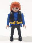 1997 Geobra Playmobil Woman Police Officer with Life Jacket 2 7/8" Tall Toy Figure