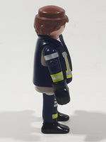 1997 Geobra Playmobil Fireman Firefighter 2 7/8" Tall Toy Figure