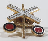 Canadian Pacific C.P. Rail Operation Lifesaver Railroad Crossing Enamel Metal Lapel Pin