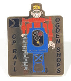 Canadian Pacific C.P. Rail Ogden Shops Enamel Metal Lapel Pin