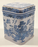 Grumbridge, Bedford, England Blue Willow Pattern 3 1/8" Tall Metal Tea Tin Container