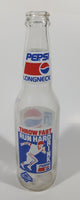 Rare Hard To Find Vintage Pepsi Cola Long Neck "Throw Fast Run Hard Drink Pepsi" Vancouver Canadians Baseball Team 355mL Clear Glass Bottle