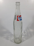 Vintage 1970s Pepsi-Cola Pepsi One Pint 16 Fl oz 473mL 11 1/4" Clear Glass Money Back Bottle