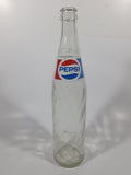 Vintage 1970s Pepsi-Cola Pepsi One Pint 16 Fl oz 473mL 11 1/4" Clear Glass Money Back Bottle