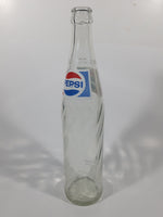 Vintage 1970s Pepsi-Cola Pepsi One Pint 16 Fl oz 473mL 11 1/4" Clear Glass Money Back Bottle