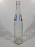 Vintage 1970s Pepsi-Cola Pepsi One Pint 16 Fl oz 473mL 11 1/4" Clear Glass Money Back Bottle