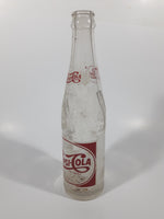 Vintage 1951 Sparkling Pepsi Cola Soda Pop Red and White 10 Fl oz Clear Glass Beverage Bottle Montreal